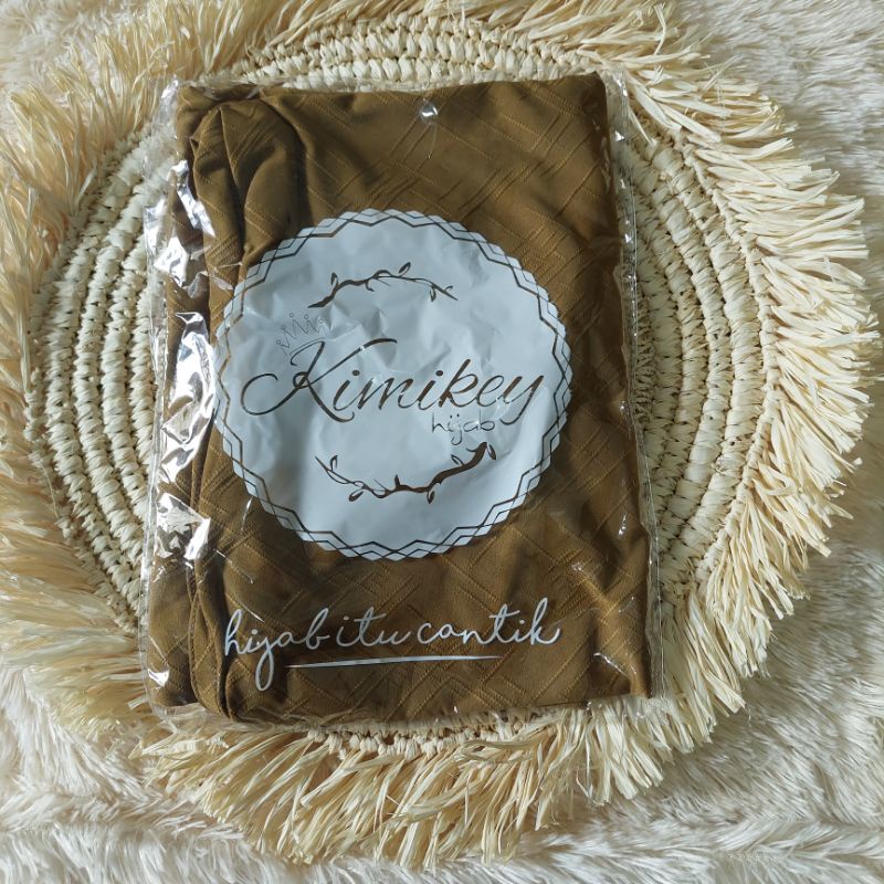 Jilbab Instan Non Pad Bergo Jamia By Kimikey ORIGINAL hijab bahan jersey strada-Olive