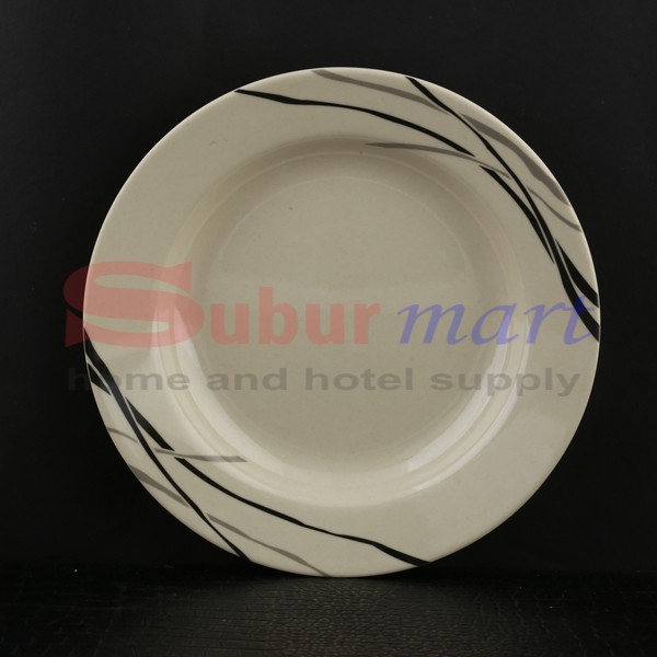 Piring makan melamin motif kb art of line Hoover - 4009KAL