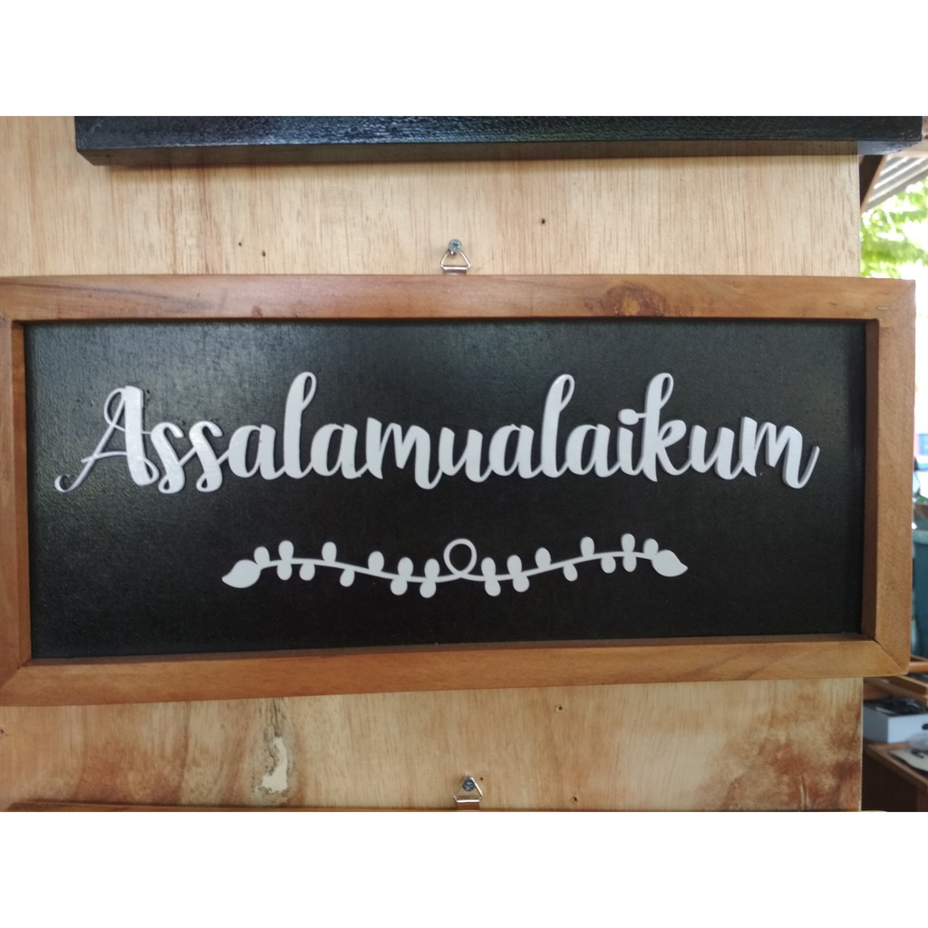 READY!!! Hiasan dinding Assalamualaikum kecil - pajangan walldecor tulisan timbul