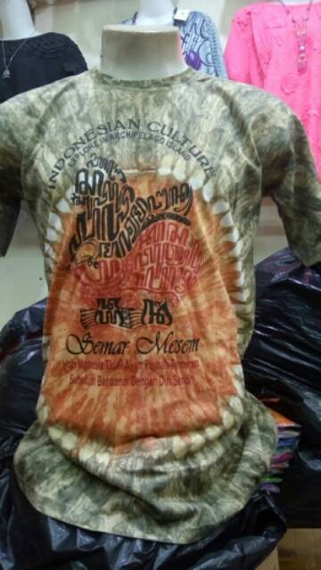 TerLaris Kaos Katun Bali Motif Campur Ukuran Dewasa