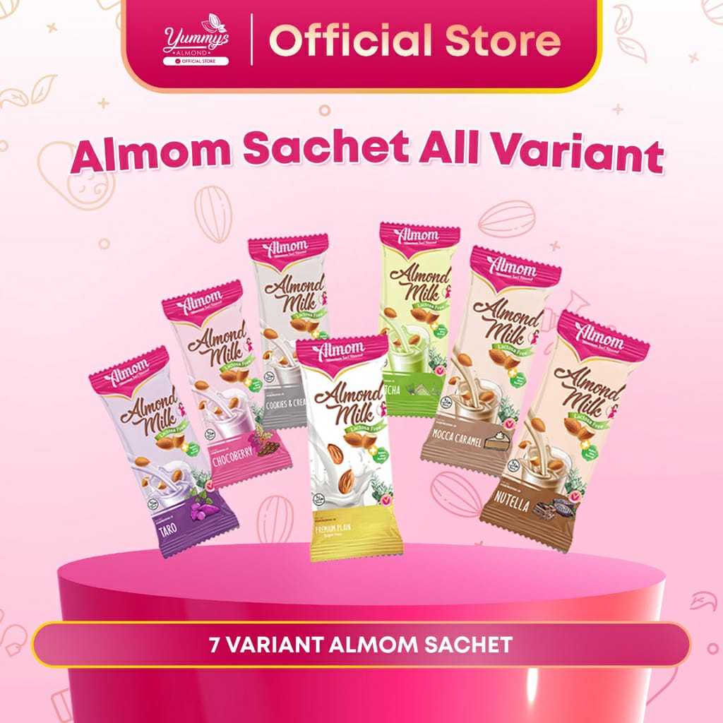 [SACHET] ALMOM Susu Almond Milk Pelancar ASI | Untuk Ibu Hamil di Atas Usia 6 Bulan Hingga Menyusui Sebagai Pelancar ASI