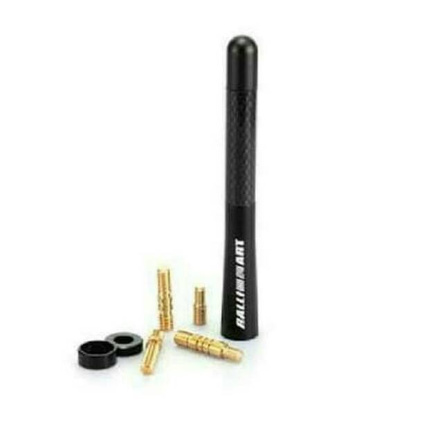 Antena Radio Mobil Ralliart Racing Hitam Karbon
