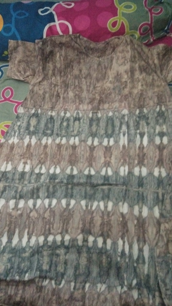 Gamis  Kaos Batik Pekalongan Jumbo Lengan Panjang Busui  Jumputan Pelangi Tie Dye Murah