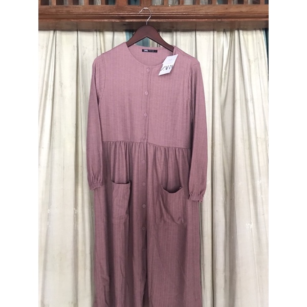 GAMIS RAJUT KNIT BUSUI ZARA WARNA PINK