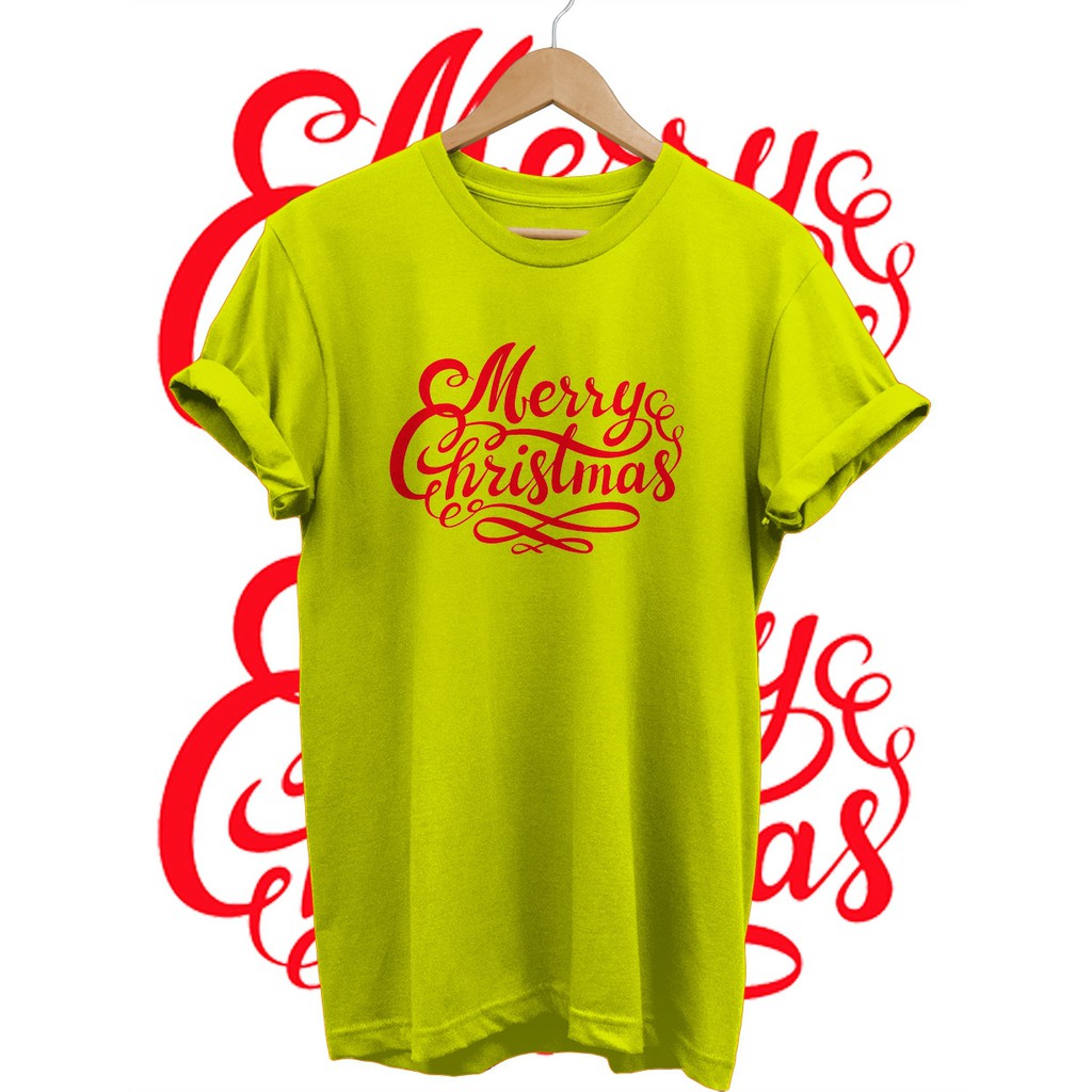 KAOS natal BAJU NATAL MERRY CHRISTMAS COMBED 30S