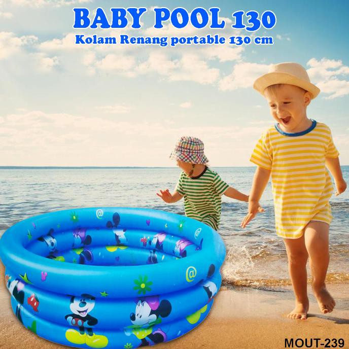 BABY POOL 130 kolam renang portable anak bahan karet - MOUT-239