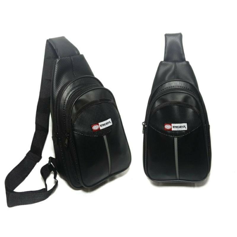Tas Selempang Pria Kulit PU05/ Tas Slingbag Cowok/ Tas Waistbag Laki-Laki ( Anti Air )