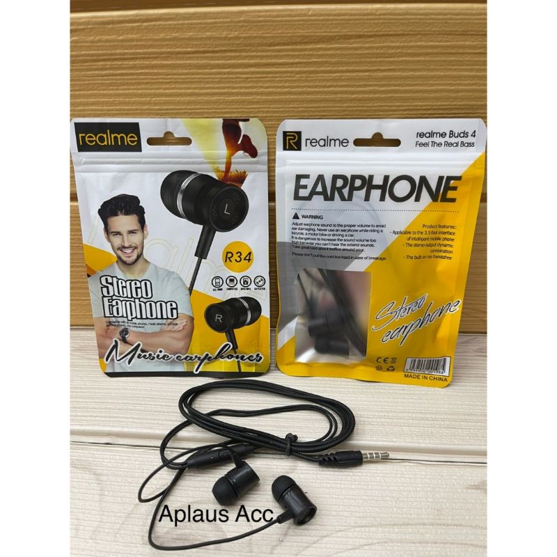 Handsfree Headset + Mic Realme R34