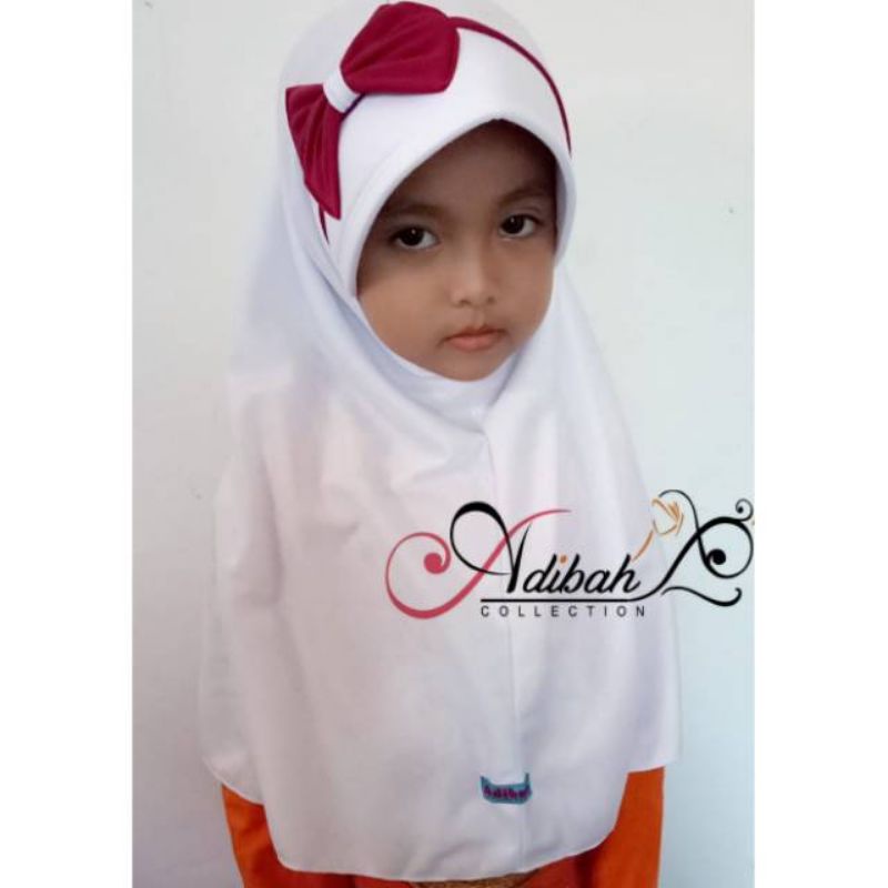 Jilbab sekolah Anak/ Jilbab anak lucu/ jilbab anak SD/ Jilbab seragam