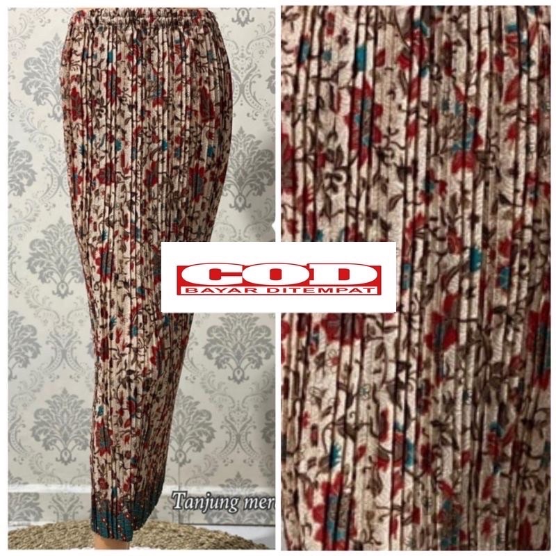 Jual Real Pict Rok Plisket Tanjung Merah Rok Plisket Batik Rok