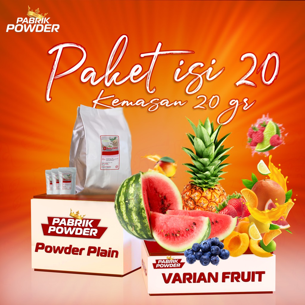 Powder Fruit 1 Pack isi 20 @kemasan 20gr plain