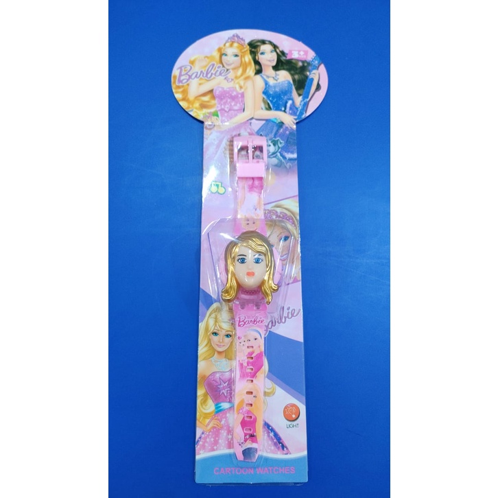 Jam tangan anak  musik bermotif karakter banyak T melodi musik led-princess/BARBIE