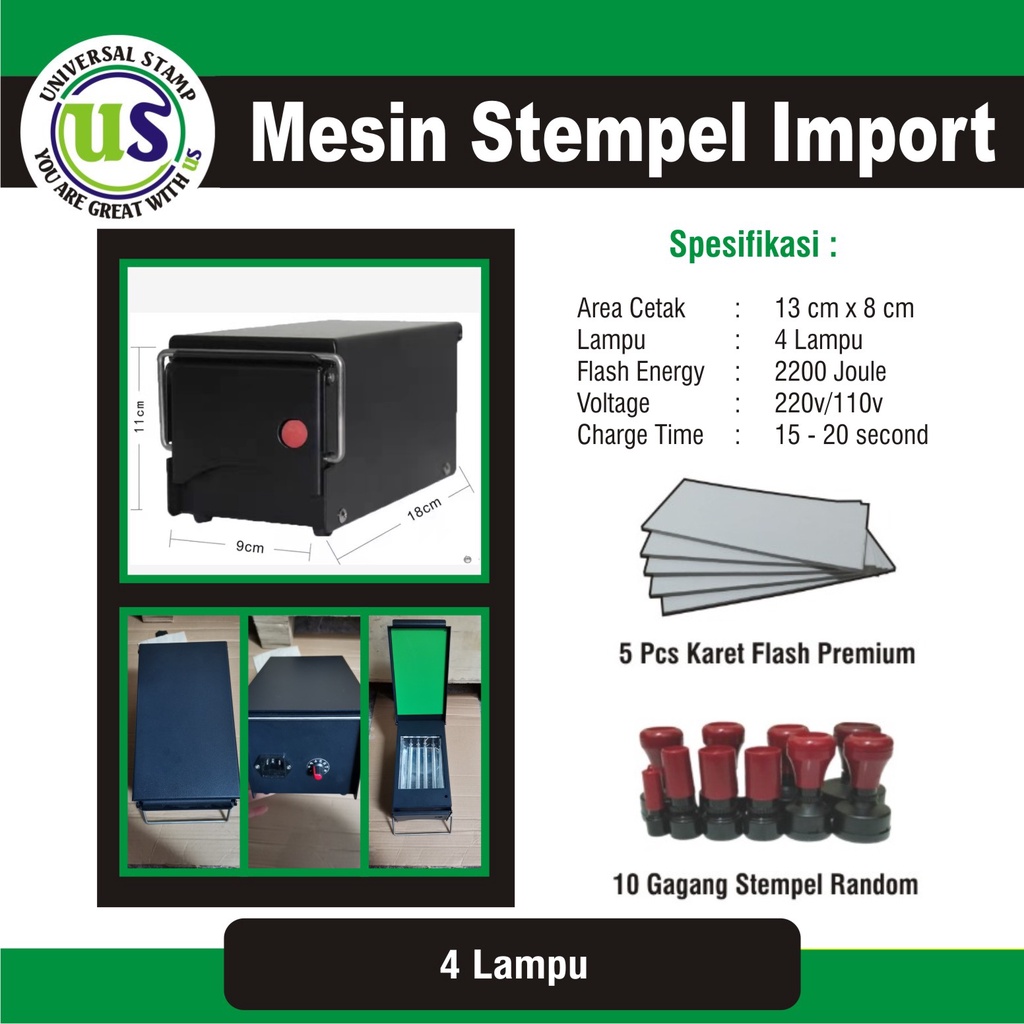 

Mesin Stempel Flash Import 4 Lampu