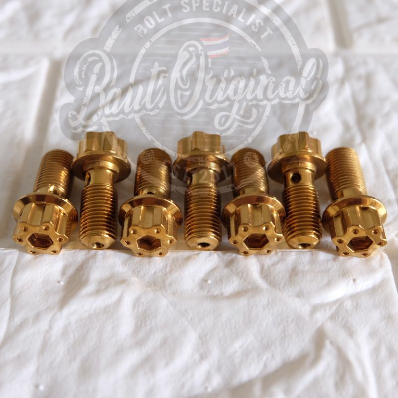 baut kaliper probolt new model gold drat halus alus original thailand