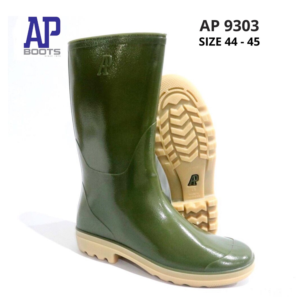 AP BOOTS - SEPATU BOOTS JUMBO SIZE - SEPATU BOOTS BIG SIZE - AP 9303 JUMBO SIZE 40 - 45 BOOTS KARET - SEPATU BOOTS KARET - FANZ STORE