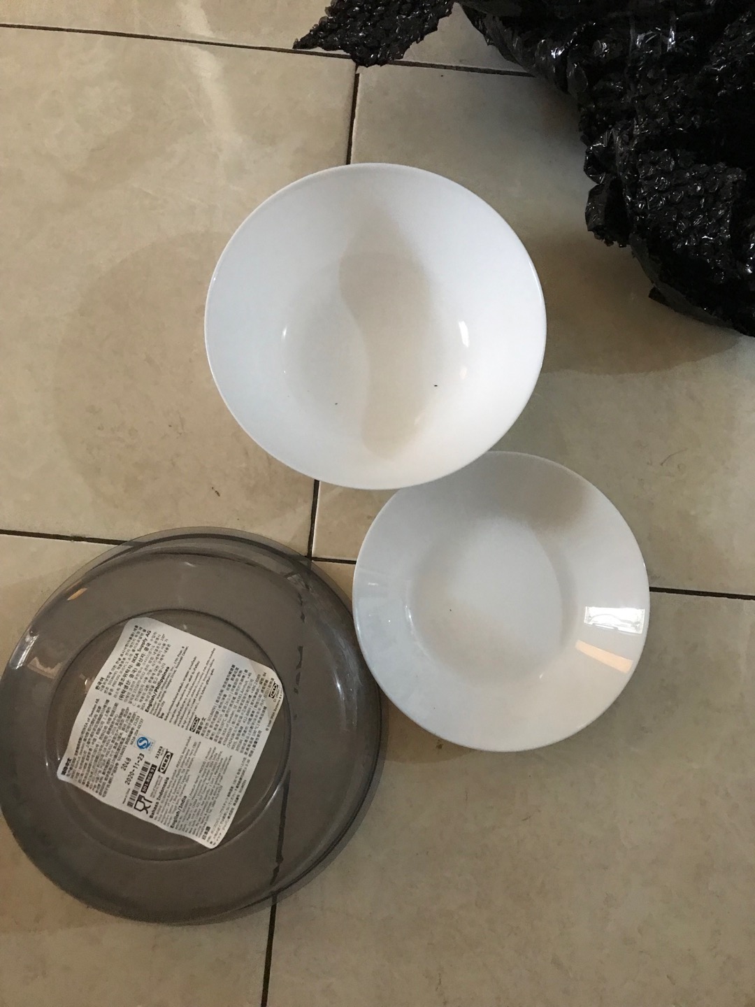 Mangkuk Saji/makan, Bahan Kaca, Putih 23cm Of933