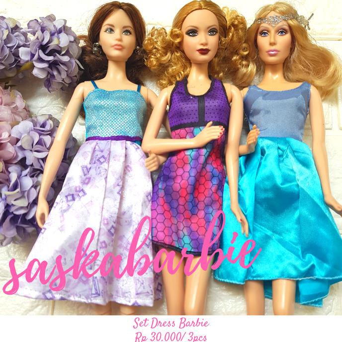 041 / Baju Barbie ( 3Dress ) / Barbie Doll / Boneka / Original Mattel
