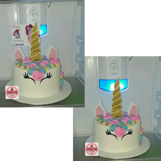 Topper Cake Tanduk Unicorn Putih