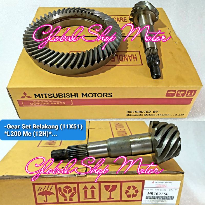 gear set l200 mega cabin belakang 11x51 12hole crown wheel pinion l200 mega cabin 11x51 12hole