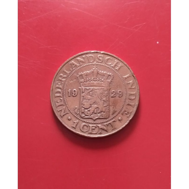 koin 1 cent Nederlandsch indie tahun 1929