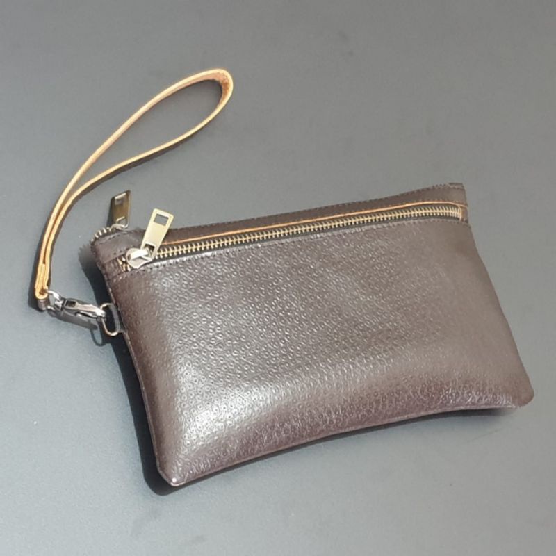 clutch pria wanita kulit asli