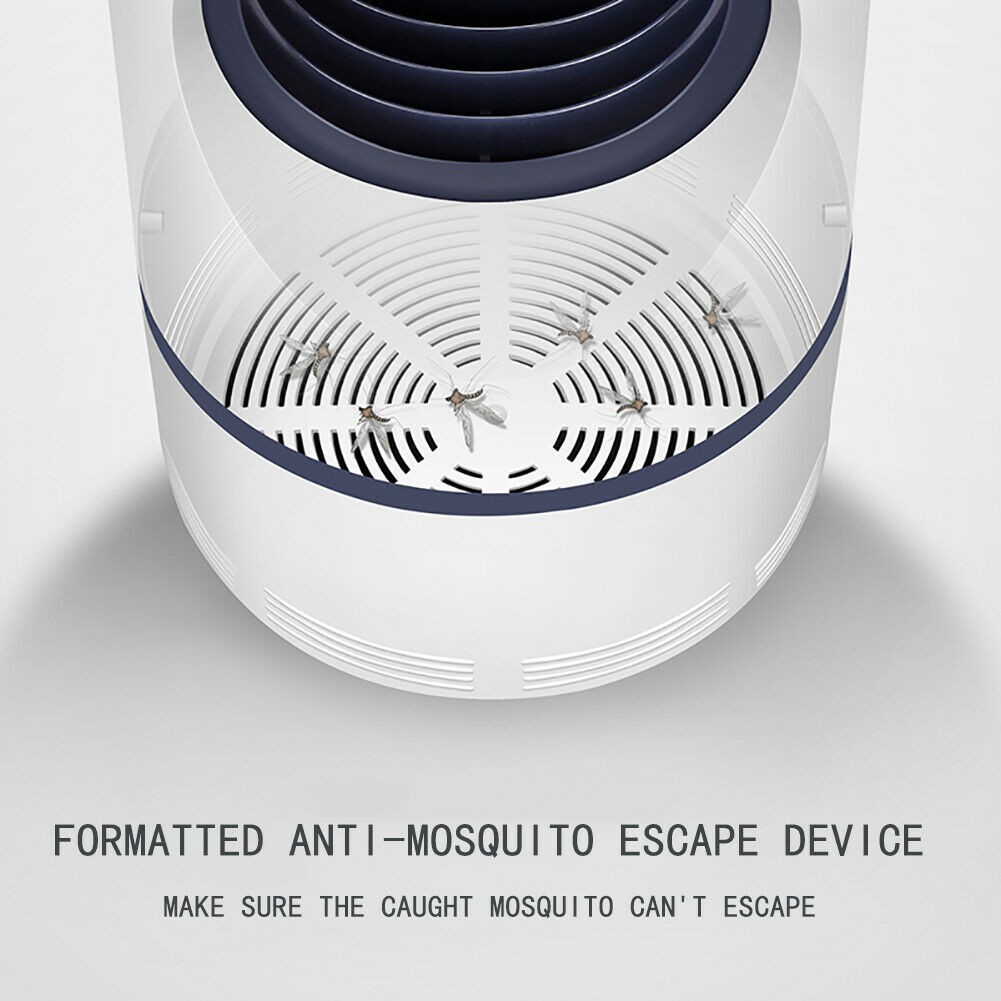 Aleekit Pembasmi Nyamuk Mosquito Lamp Killer USB UV Vortex Purple Light - 188 - White