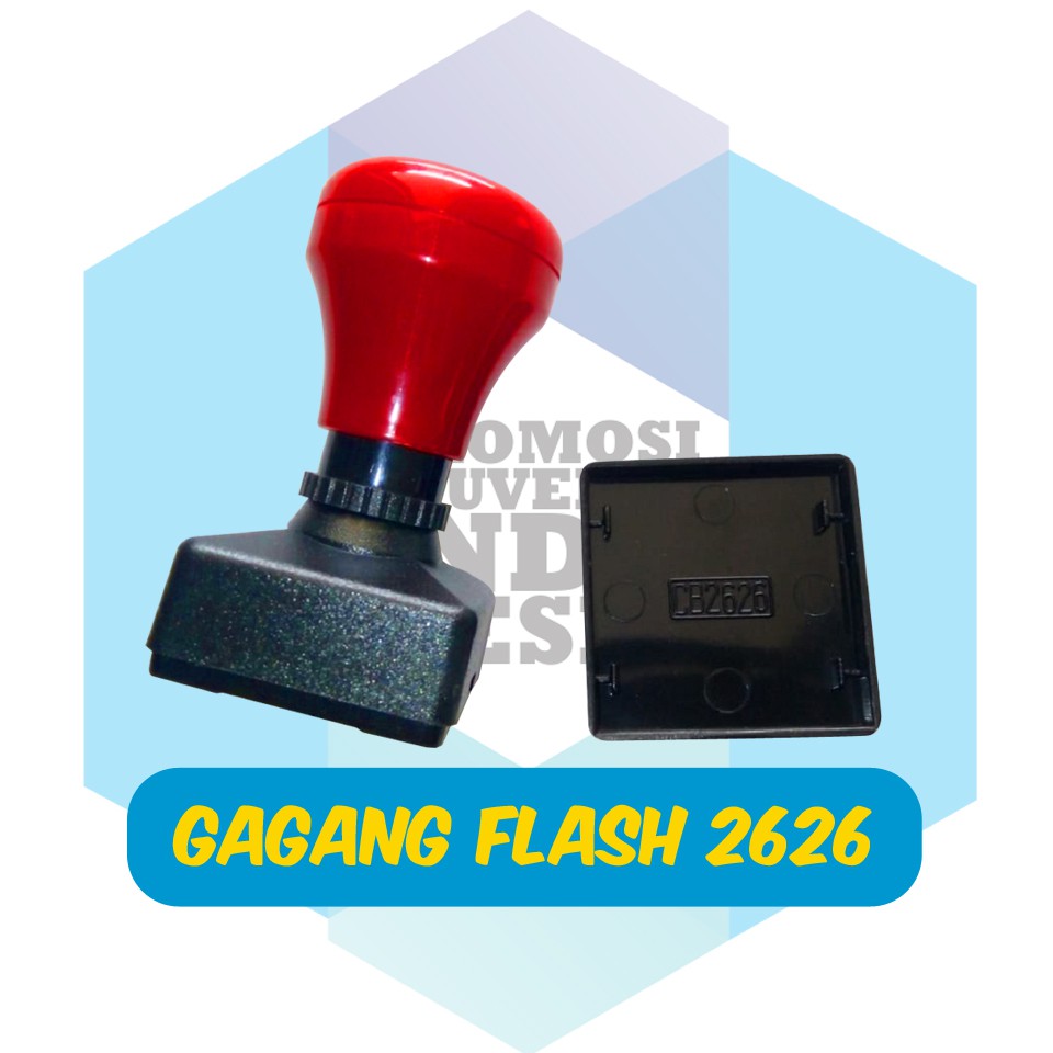 

Gagang stempel flash ukuran 26 x 26 mm