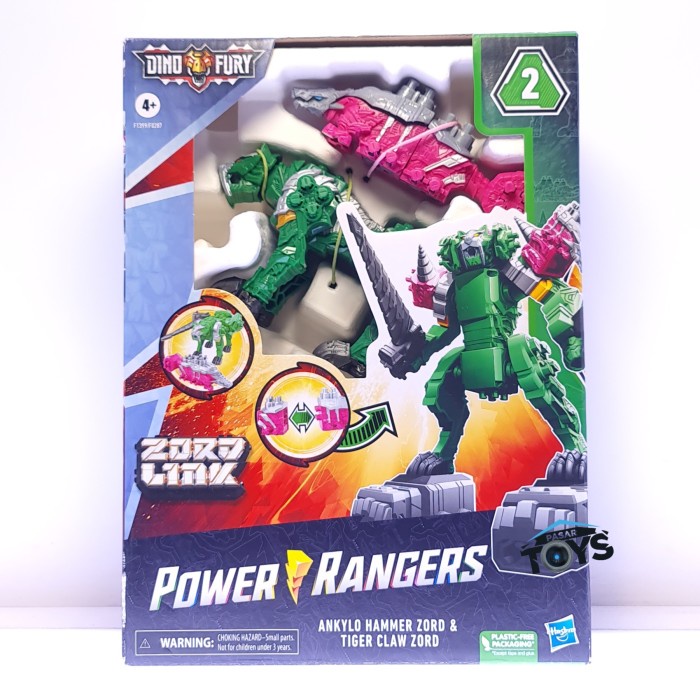 Power Rangers Dino Fury Ankylo Hammer Zord & Tiger Claw Zord Link