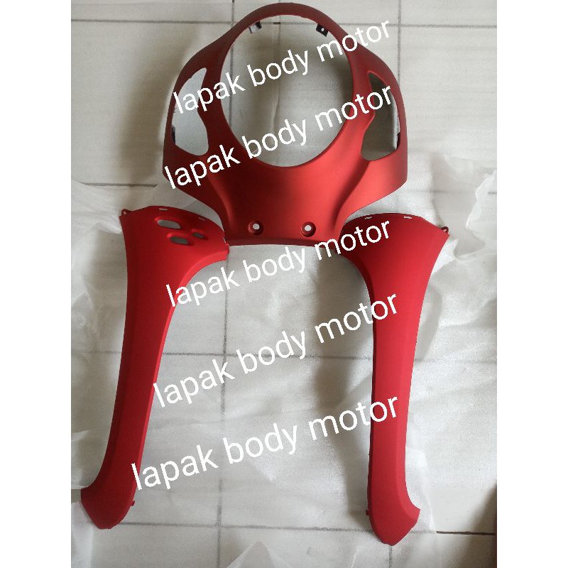 cover tameng bodi body depan sayap bawah kanan kiri scoopy scopy 2020 2021 stylish merah doff dop