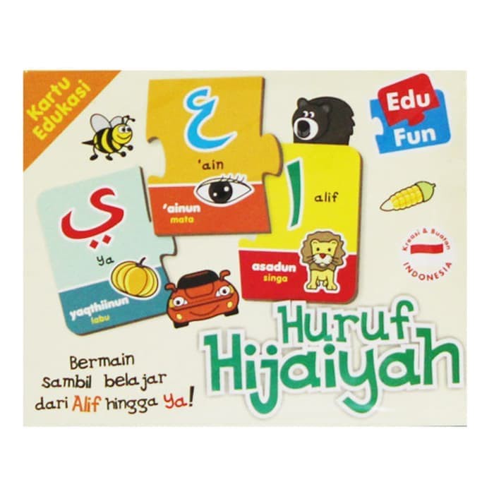 Edu Fun HURUF HIJAIYAH - Kartu Edukasi Puzzle Kartu Mainan