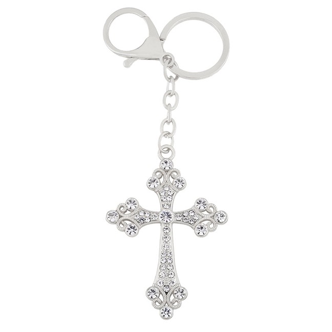 LRC Gantungan Tas Fashion Golden Cross Diamond Key Chain K43422