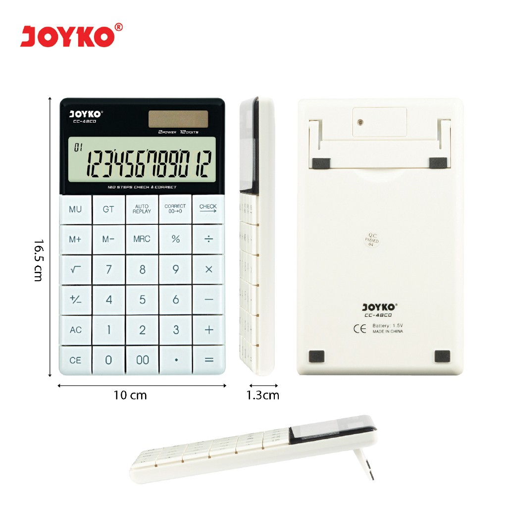 

HJK Calculator Kalkulator Joyko CC-48CO 12 Digits Check Correct