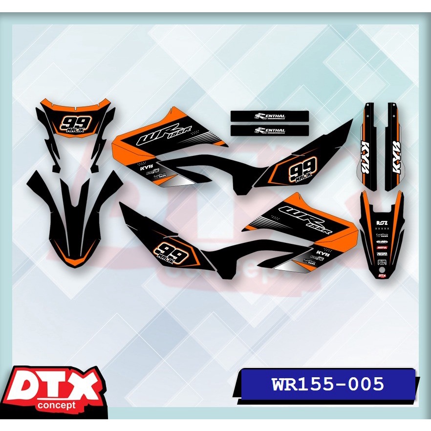 decal wr155 full body decal wr155 decal wr155 supermoto stiker motor wr155 stiker motor keren stiker motor trail motor cross stiker variasi motor decal Supermoto YAMAHA WR155-005
