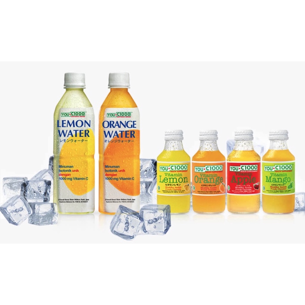 

YOU C-1000 Orange & Lemon Water Kemasan 500 ml [1 Dus x 24 Pcs]