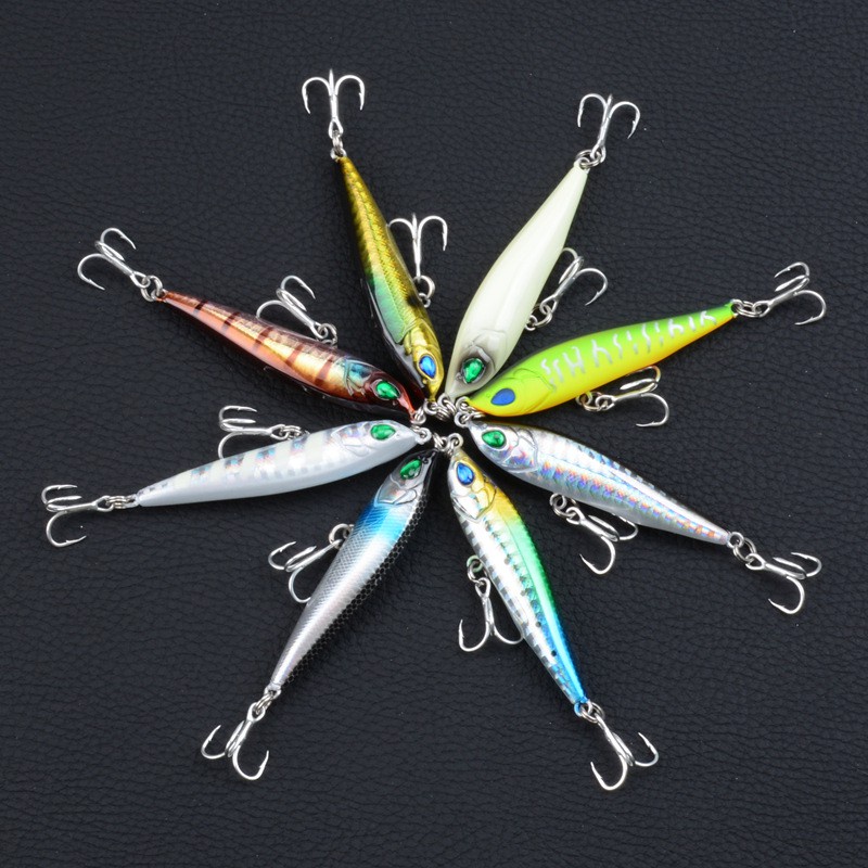 UMPAN PANCING BIONIK 6.5CM 11 G BAHAN PLASTIK KERAS TERSEDIA 8 WARNA ZEBRA BLACK GREEN GOLD RAINBOW SILVER BROWN DAN WHITE