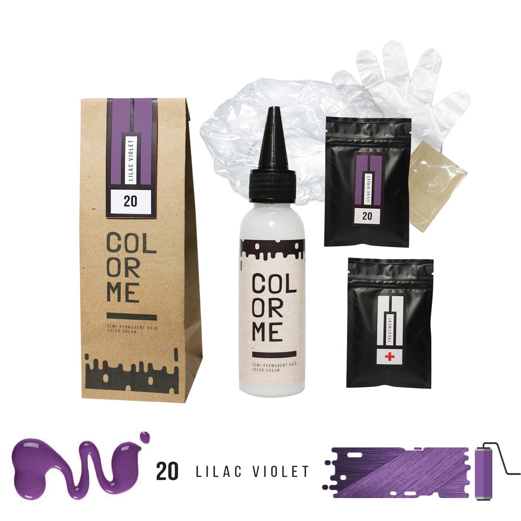 COLOR ME LILAC VIOLET hair color cream / cat pewarna rambut