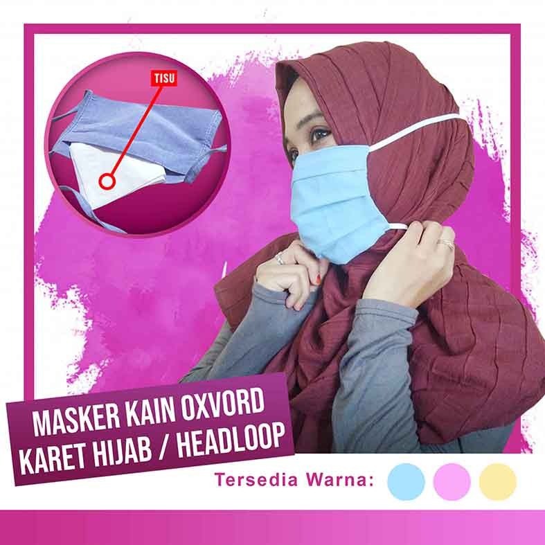 MASKER /MASKER MULUT/ MASKER HIJAB /MASKER  KAIN BAHAN OXVORD DAN WOLFIS
