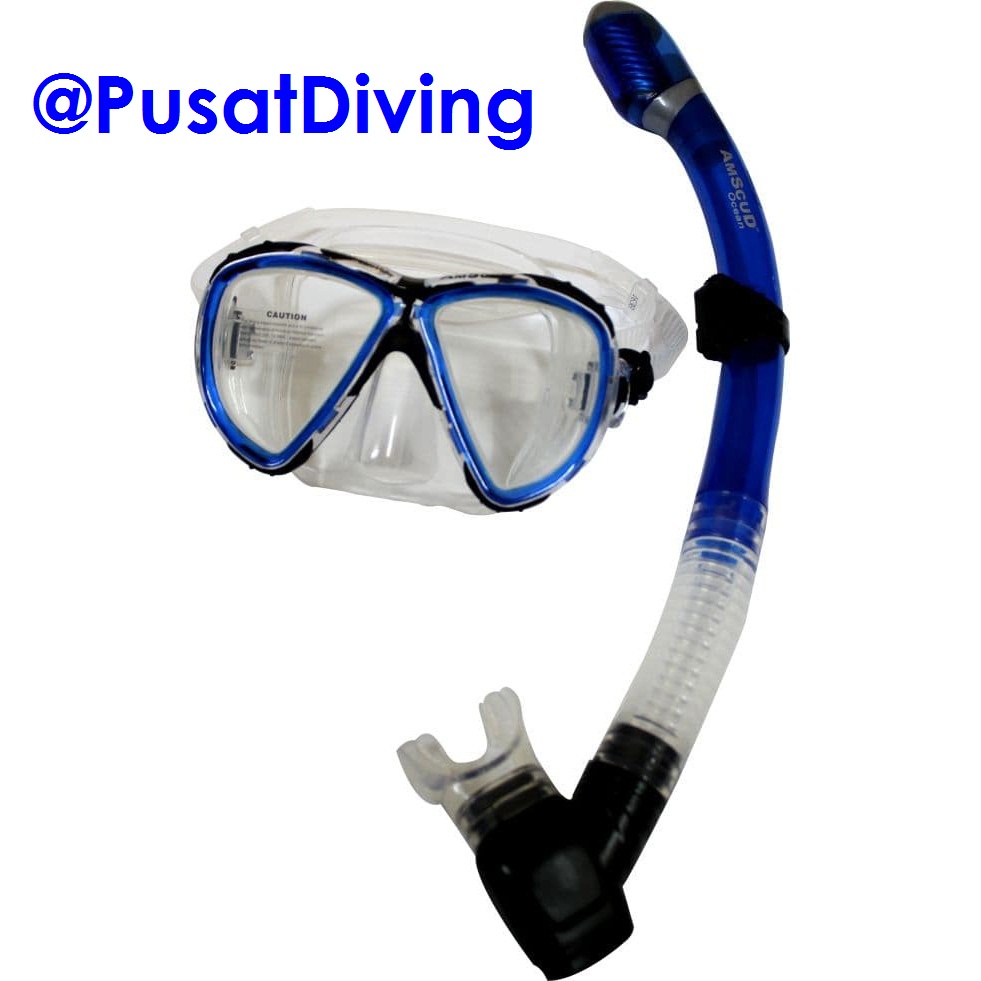 alat selam combo set snorkeling Amscud Goby mask snorkel