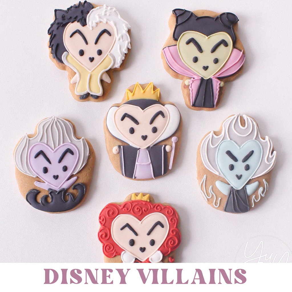 

Disney Villain (Halloween Cookies) — (Min 5pcs) Sugar Cookies / Decorated Cookies / Kukis Hias
