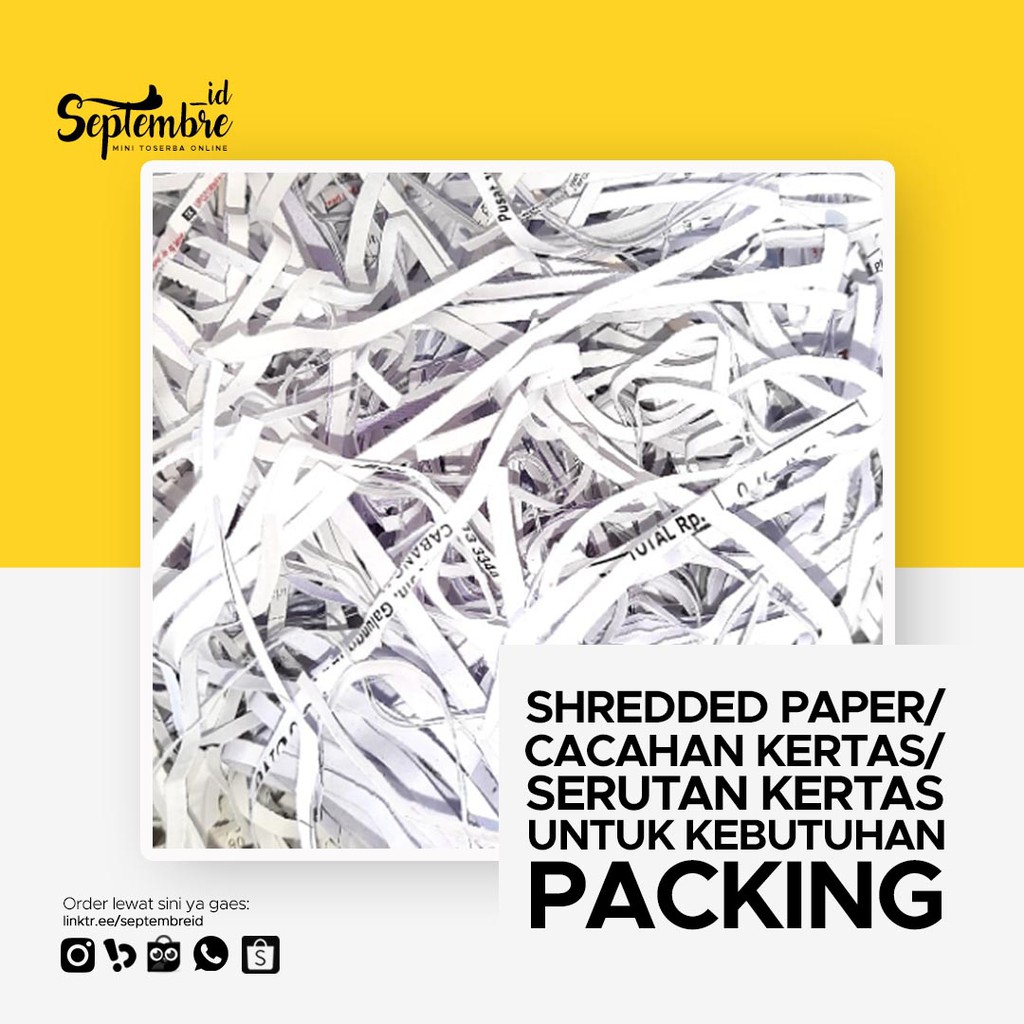 

Shredded Paper Serutan Kertas Potongan Kertas Cacahan Kertas 500 Gram