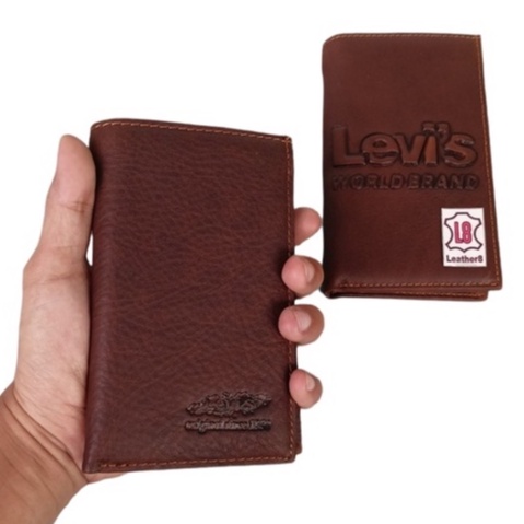 Dompet Pria Lipat Dompet Kulit Pria Dompet Lipat Dua 3/4 Tanggung