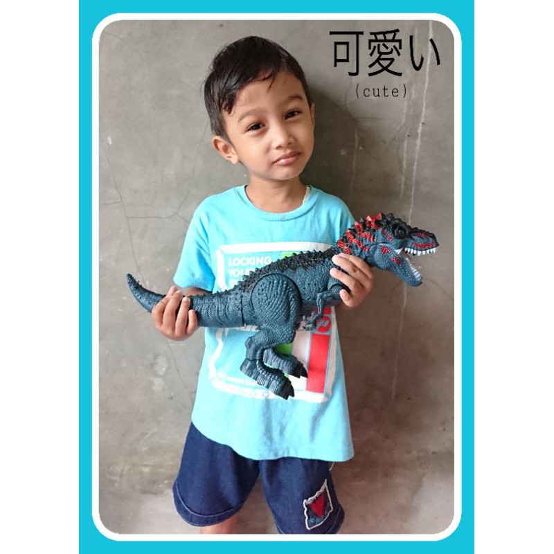 AJ Mainan Anak Robot Dinosaurus Tyrex/T-Rex/TRex Besar Bertelur Murah Gratis Batre