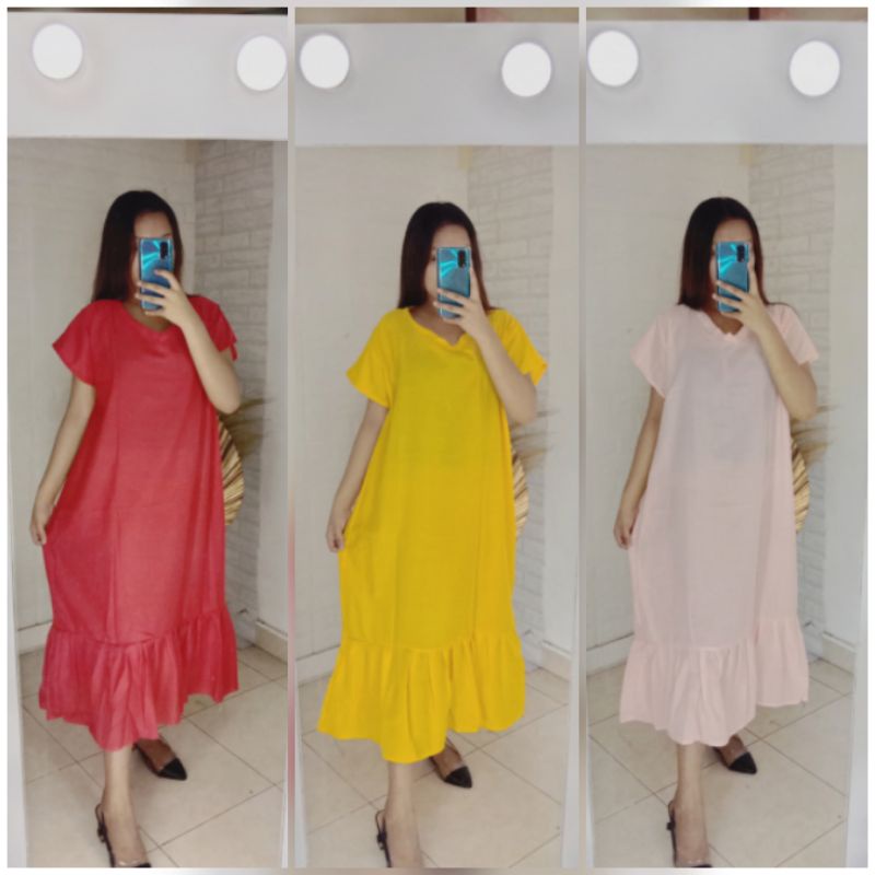 Daster Bali Polos/Dres Habel Motif Polos rempel