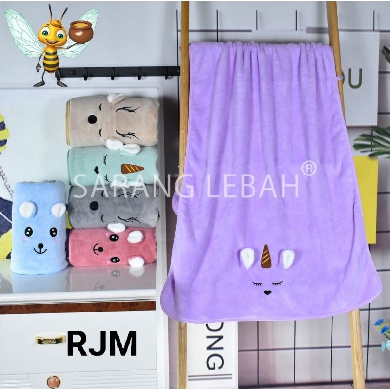 grosir!!! 1 pcs handuk mandi bayi kuping  microfiber 50x100