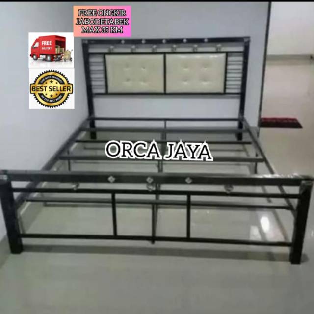 TEMPAT TIDUR BESI RANJANG BESI UK 90X200