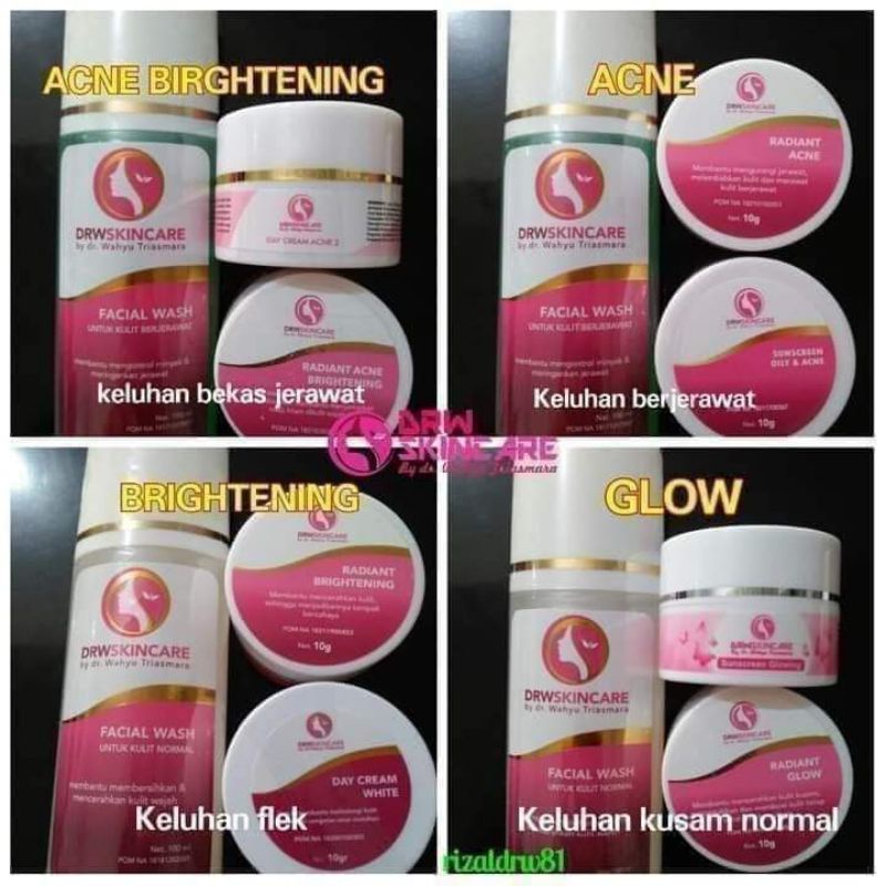 PAKET RADIANT GLOW DRW SKINCARE / PAKET RADIANT ACNE DRW SKINCARE / PAKET RADIANT ACNE BRIGHTENING D