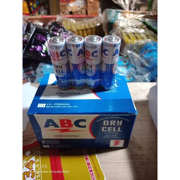 Baterai  ABC biru Size AA ( isi 4 pcs )