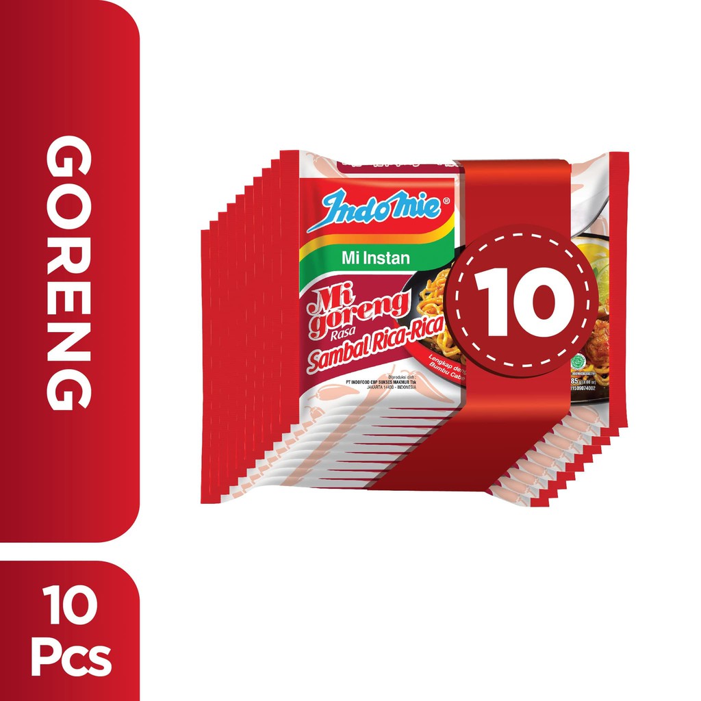 

PROMO 10 PCS - INDOMIE GORENG SAMBAL RICA-RICA TERMURAH