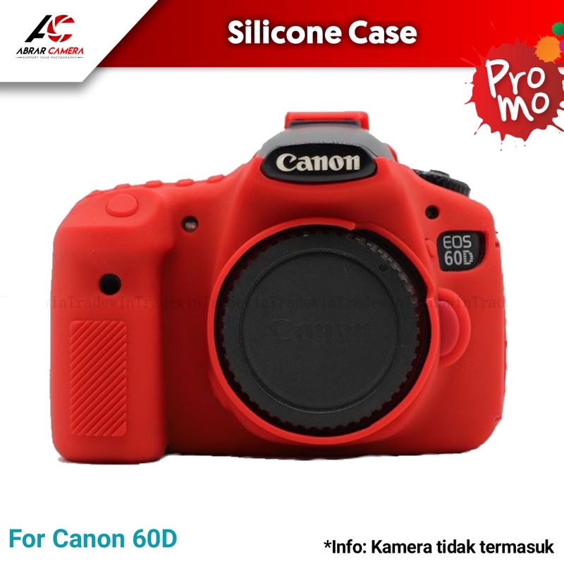 Silicone Case Kamera Canon Eos 60D Red Merah / Silikon Silicon