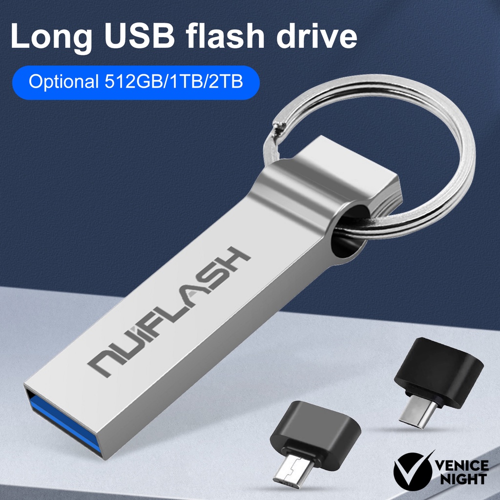 (SF) Flashdisk USB Mini Anti Air Kapasitas 512GB / 1TB / 2TB Bahan Metal Untuk Nuiflash U Disk Komputer